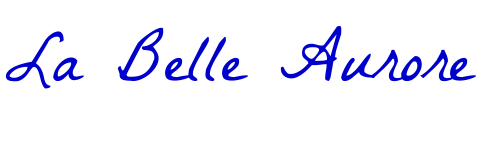 La Belle Aurore шрифт